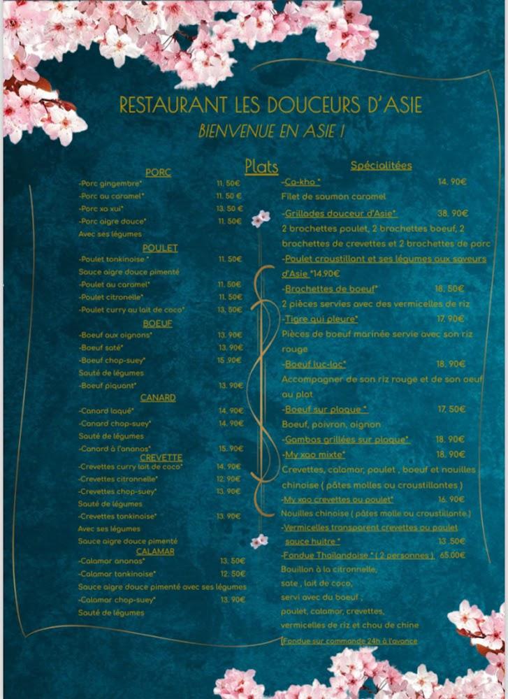 Les douceurs d'asie - Menu Image 1